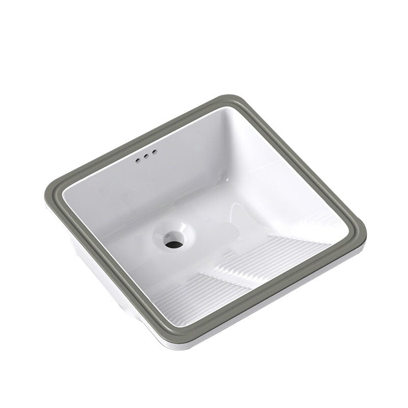 Modern Bathroom Sink Porcelain Bathroom Sink with Rectangular Shape(Not Included Faucets)