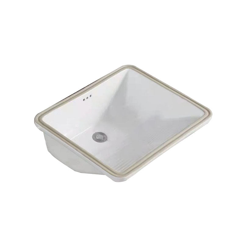 Modern Bathroom Sink Porcelain Bathroom Sink with Rectangular Shape(Not Included Faucets)