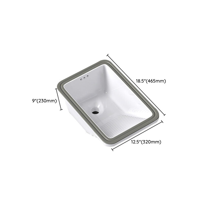 Modern Bathroom Sink Porcelain Bathroom Sink with Rectangular Shape(Not Included Faucets)