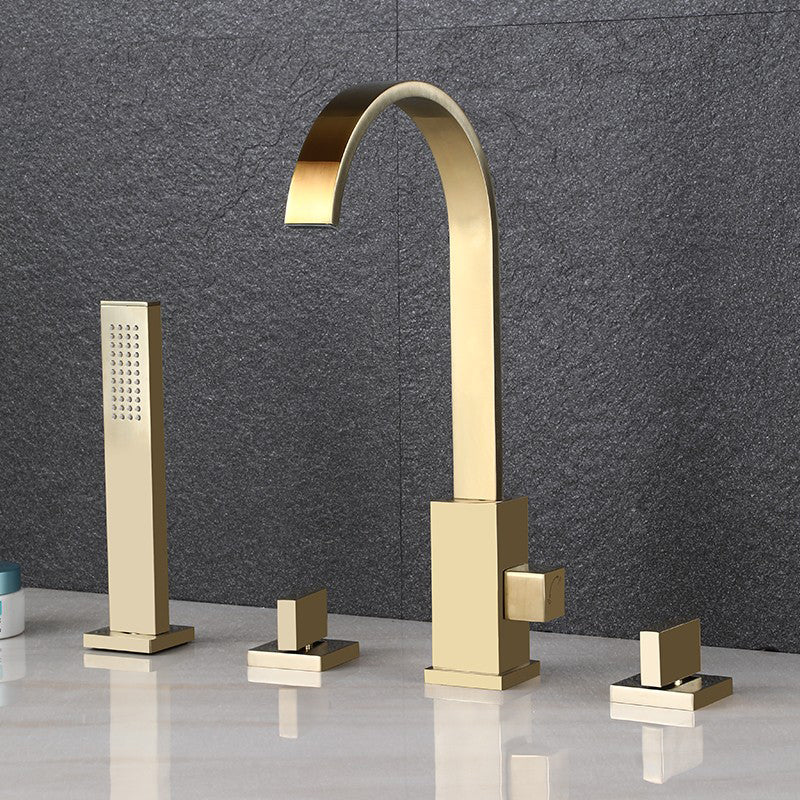 Deck-Mount Roman Tub Faucet Modern Style Roman Copper Tub Faucet