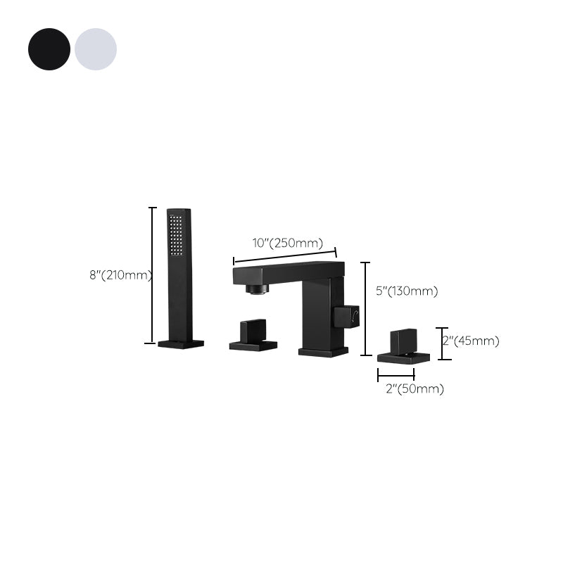 Deck-Mount Roman Tub Faucet Modern Style Roman Copper Tub Faucet