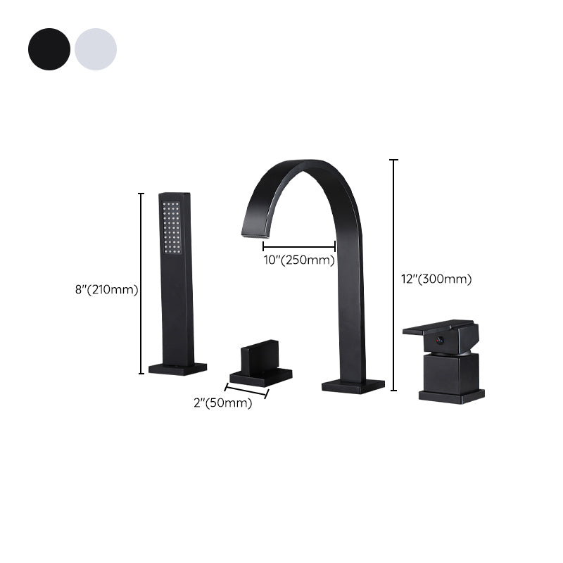 Deck-Mount Roman Tub Faucet Modern Style Roman Copper Tub Faucet