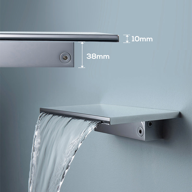 Modern Metal Tub Filler Single Handles Waterfall Tub Faucet Trim