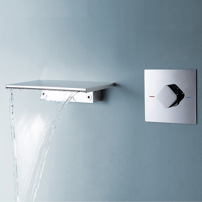 Modern Metal Tub Filler Single Handles Waterfall Tub Faucet Trim