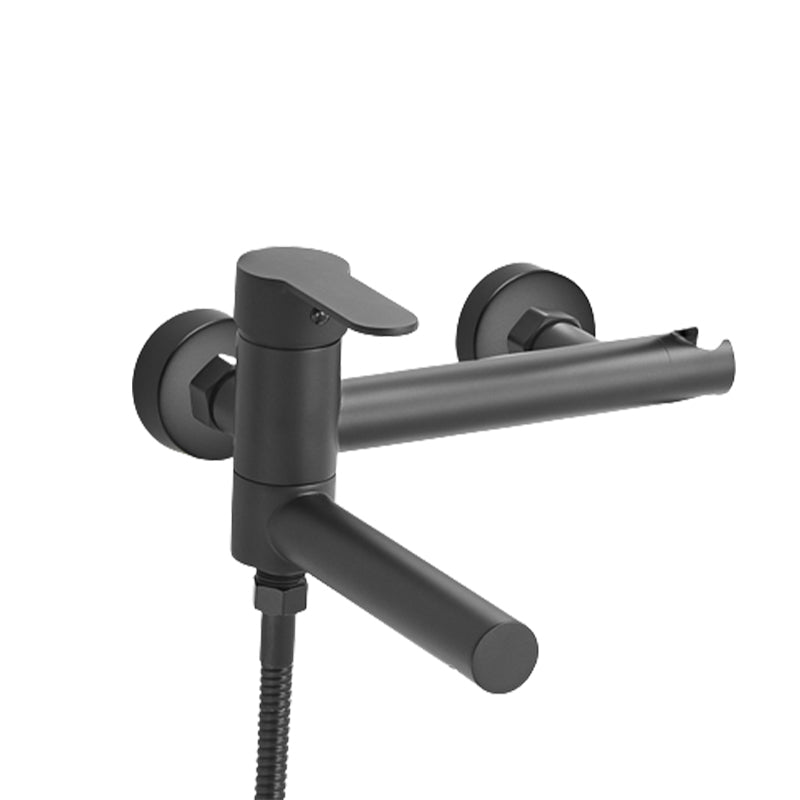 Wall Mounted Metal Rotatable Tub Filler Single Handle Faucet