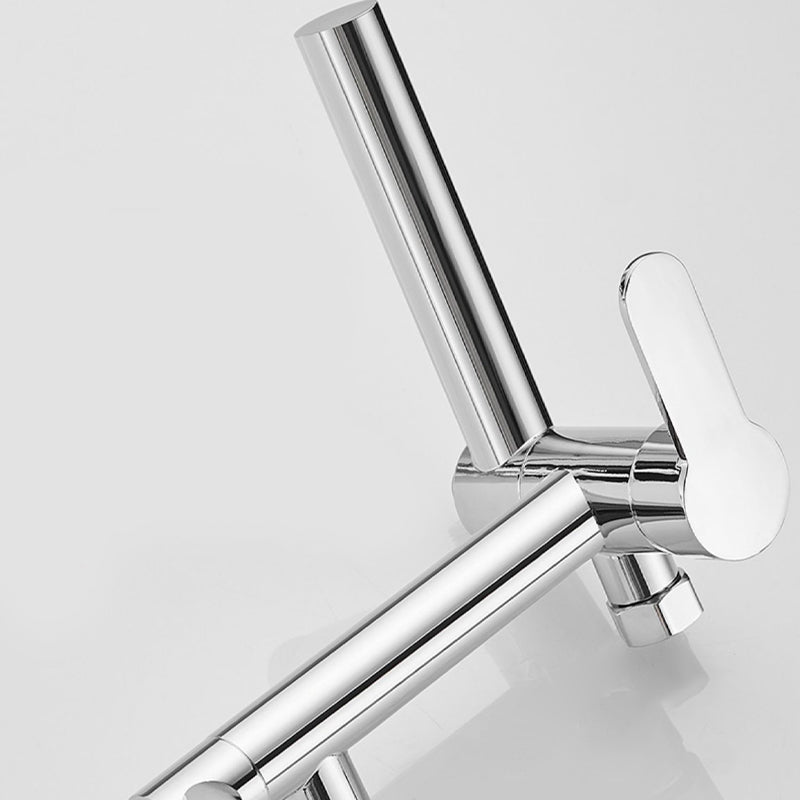 Wall Mounted Metal Rotatable Tub Filler Single Handle Faucet