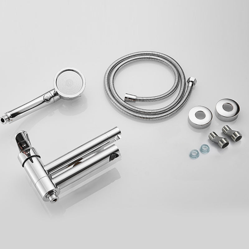 Wall Mounted Metal Rotatable Tub Filler Single Handle Faucet