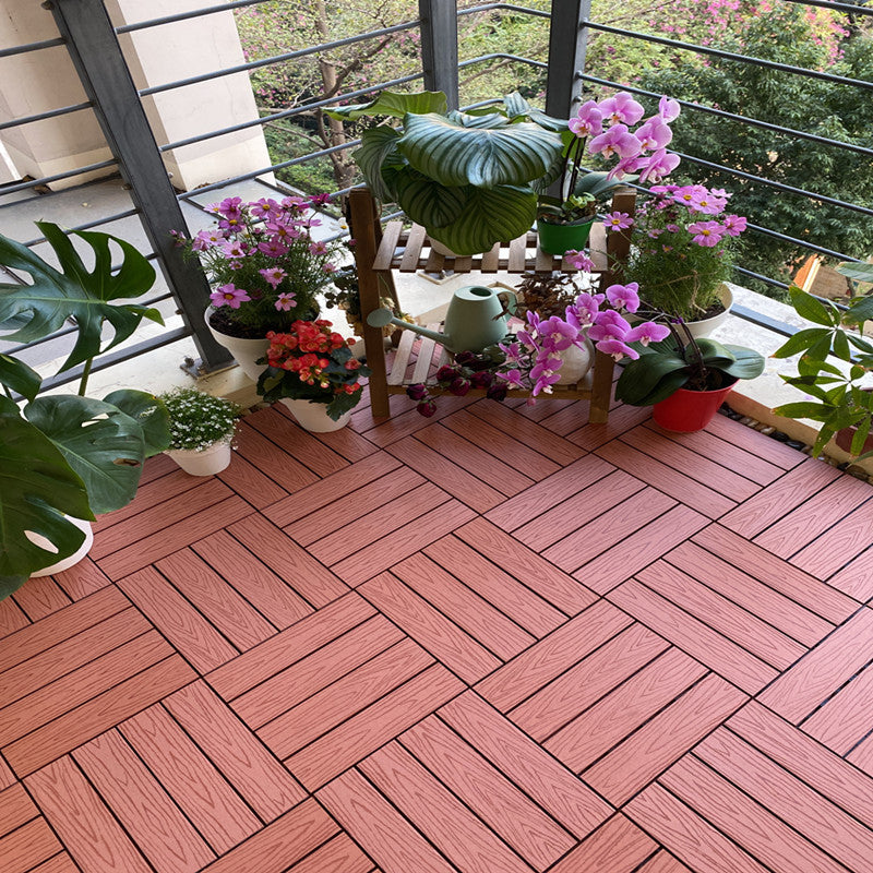 Composite Deck Tile Solid Color Water Resistant Patio Flooring Tile