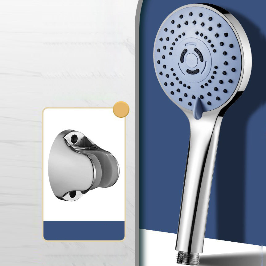 Modern Plastic Shower Head Round Handheld Shower Head with Adjustable Water Flow