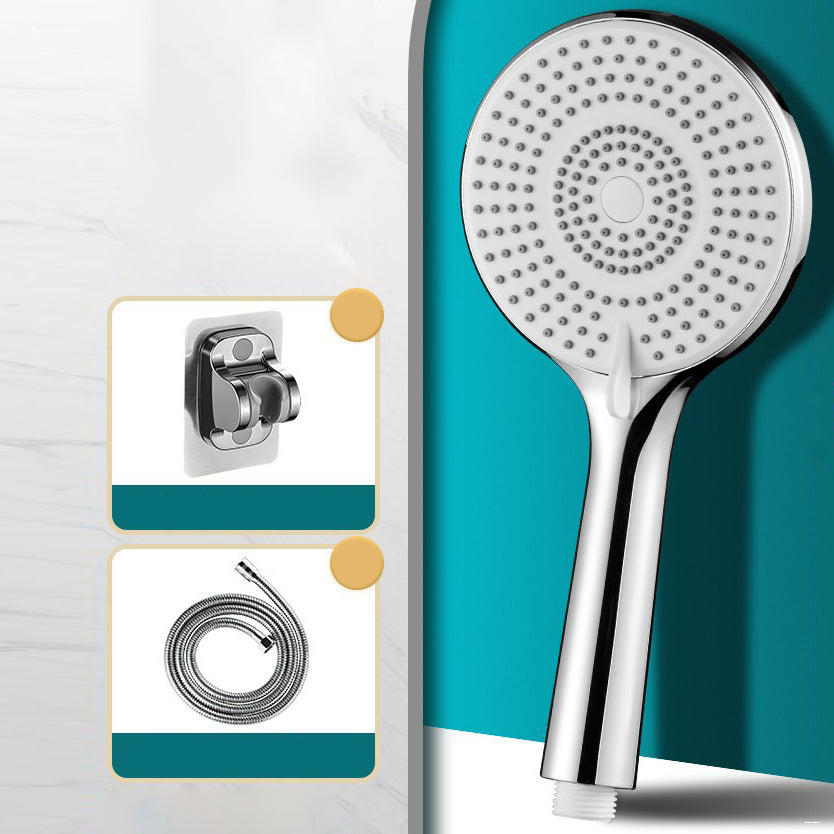 Round Shower Head Plastic Handheld Shower Head with Adjustable Spray Pattern
