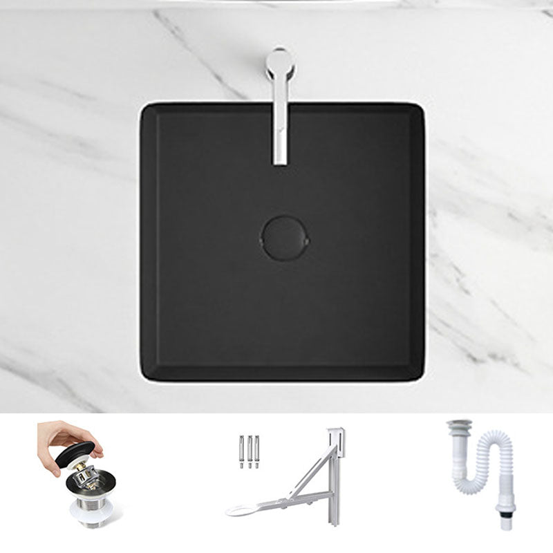 Modern Bathroom Sink Rectangular Vessel Bathroom Sink with Faucet