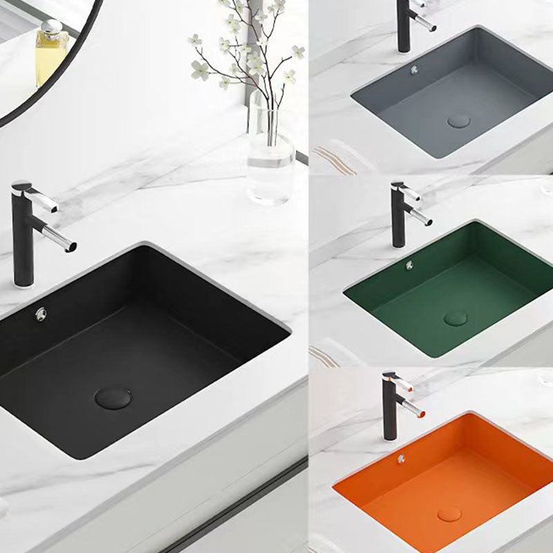 Modern Bathroom Sink Rectangular Vessel Bathroom Sink with Faucet