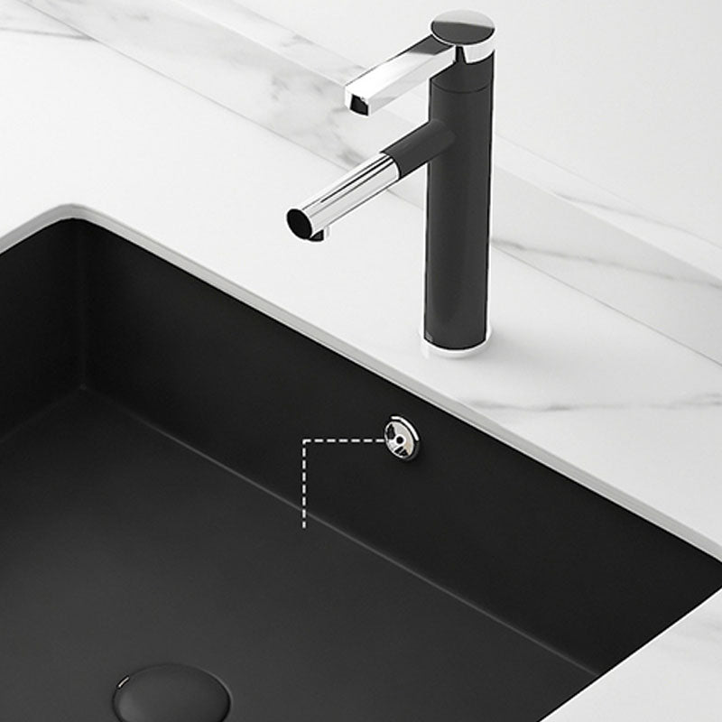 Modern Bathroom Sink Rectangular Vessel Bathroom Sink with Faucet
