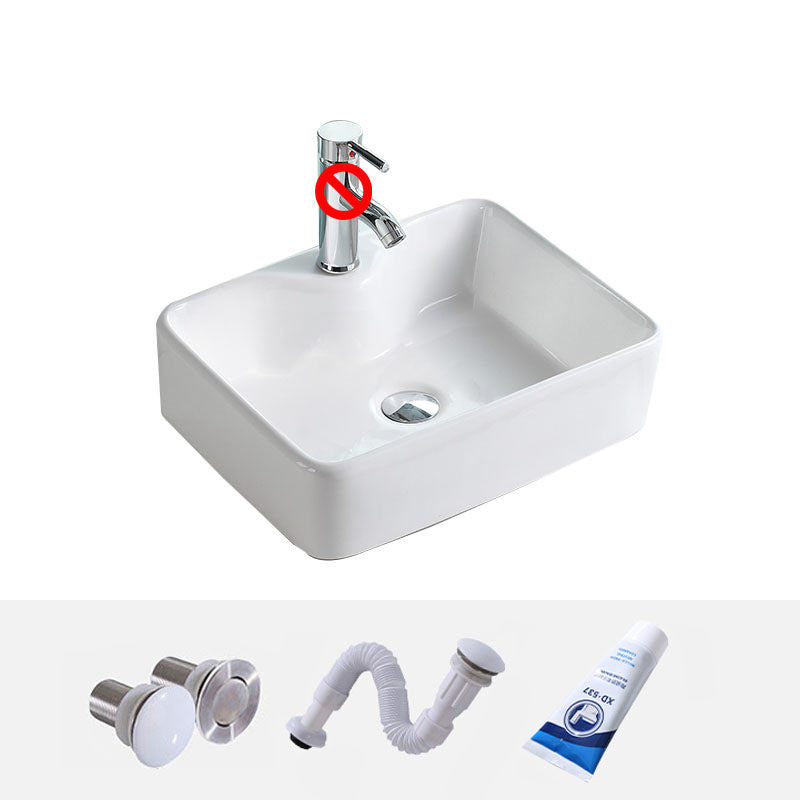 Porcelain Bathroom Sink Contemporary Simple Vessel Bathroom Sink