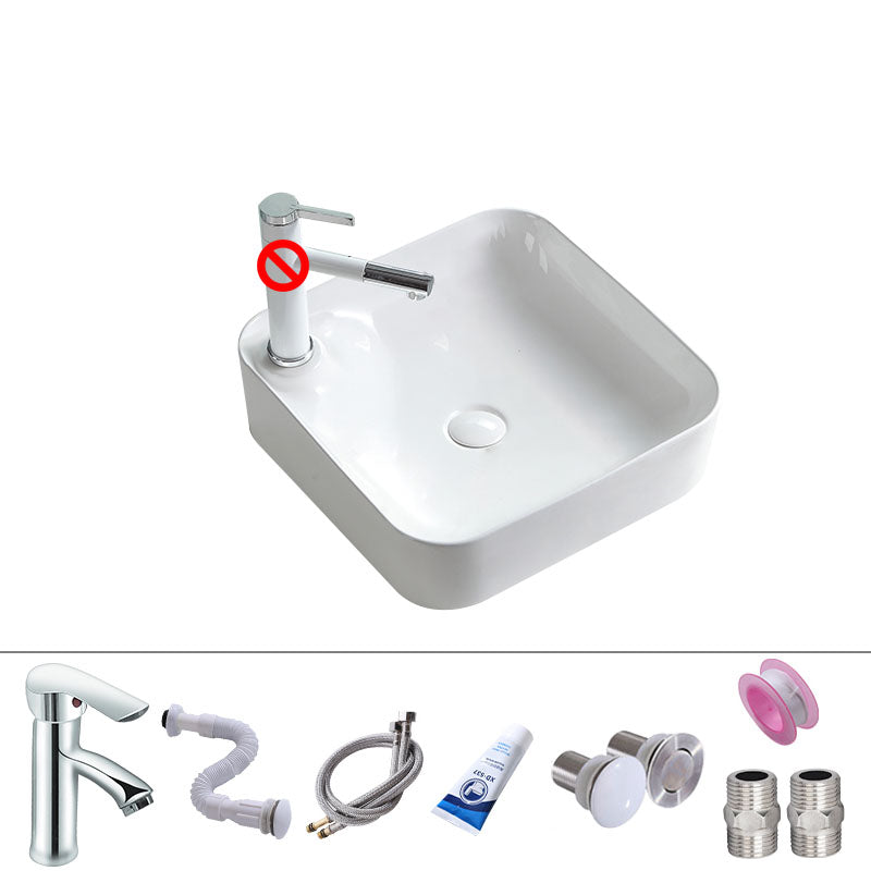 Porcelain Bathroom Sink Contemporary Simple Vessel Bathroom Sink