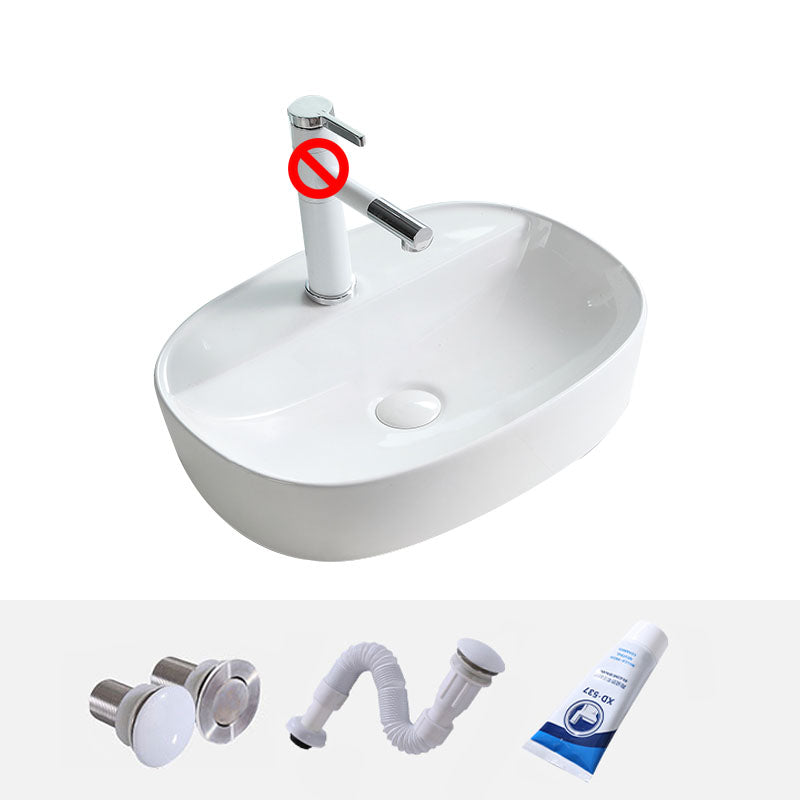 Porcelain Bathroom Sink Contemporary Simple Vessel Bathroom Sink