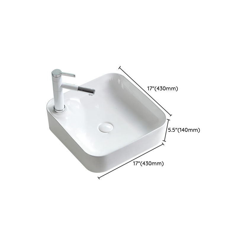 Porcelain Bathroom Sink Contemporary Simple Vessel Bathroom Sink