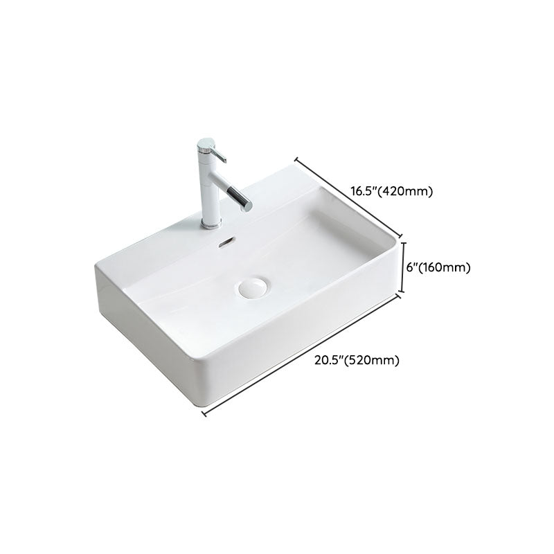 Porcelain Bathroom Sink Contemporary Simple Vessel Bathroom Sink