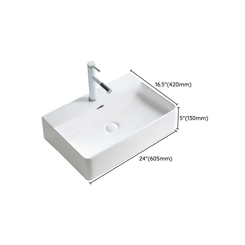 Porcelain Bathroom Sink Contemporary Simple Vessel Bathroom Sink