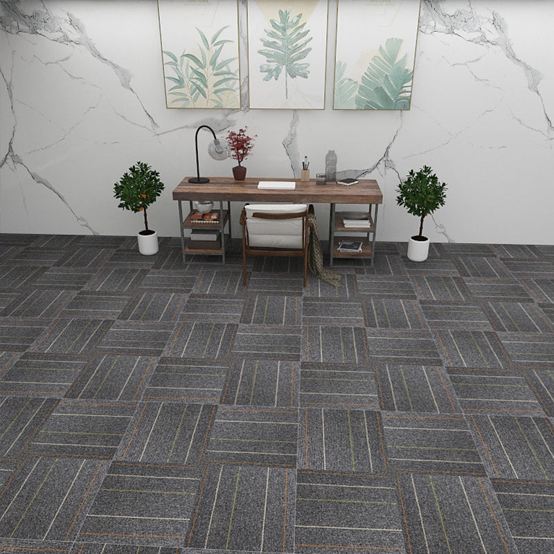 Carpet Tile Fade Resistant Non-Skid Solid Color Self-Stick Carpet Tiles Dining Room