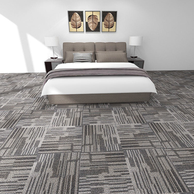 Carpet Tile Fade Resistant Non-Skid Solid Color Self-Stick Carpet Tiles Dining Room
