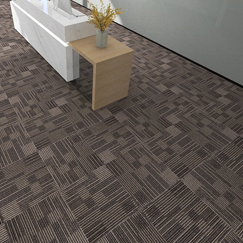 Carpet Tile Fade Resistant Non-Skid Solid Color Self-Stick Carpet Tiles Dining Room