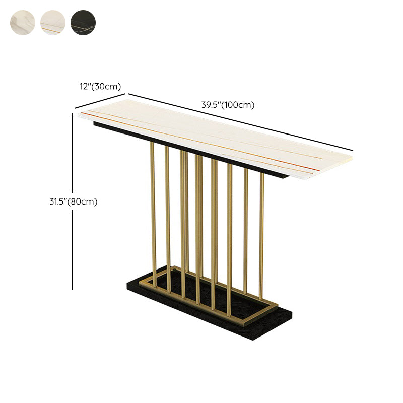 Contemporary Rectangle Console Table Antique Finish Console Sofa Table