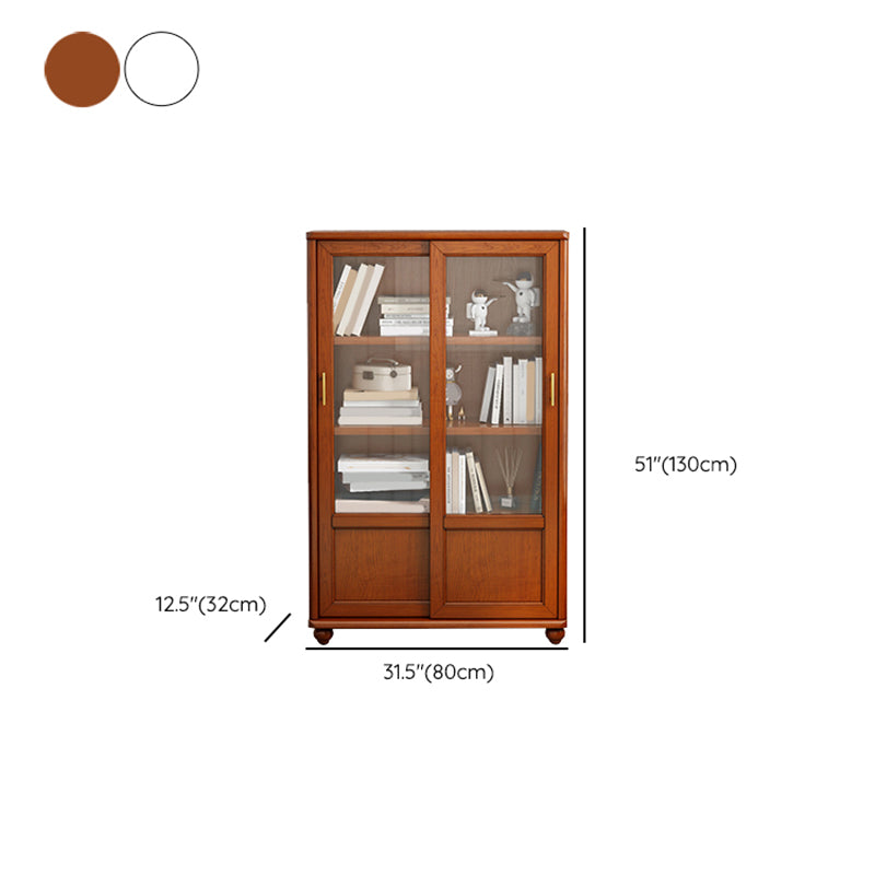 Glam Closed Back Standard Bookshelf Wooden Bookcase for Study Room