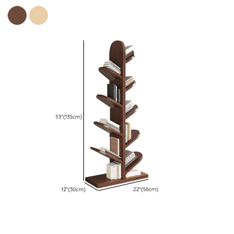 Nordic Style Open Back Bookshelf Wooden Bookcase for Study Room