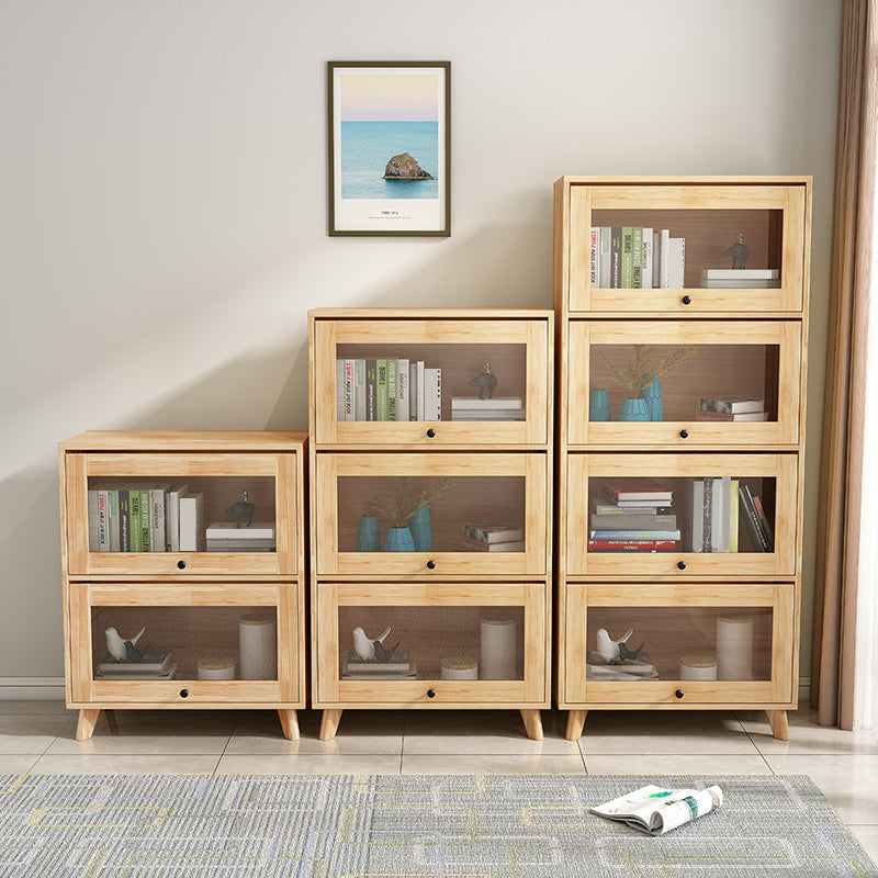 Scandinavian Closed Back Standard Bookshelf Wooden Bookcase for Study Room