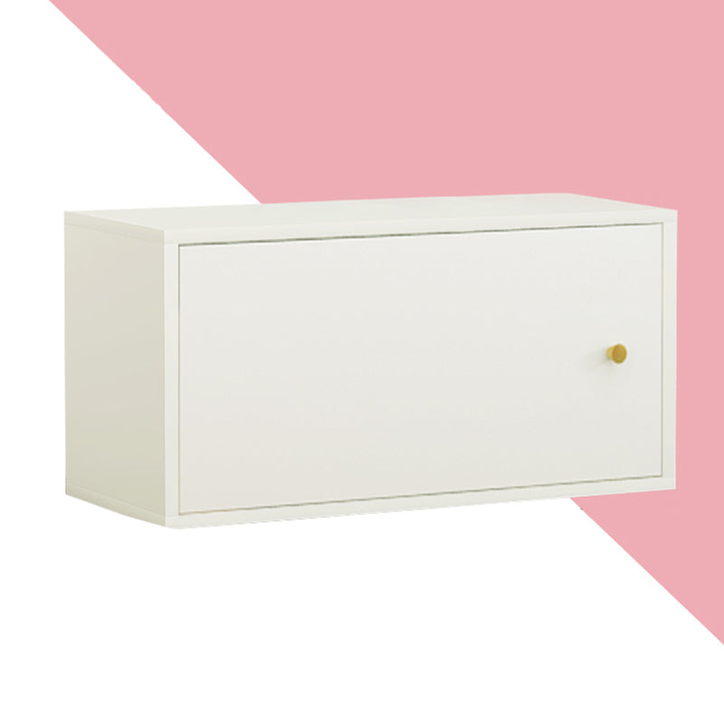 Scandinavian Standard Bookcase Engineered Wood Closed Back with Cabinets