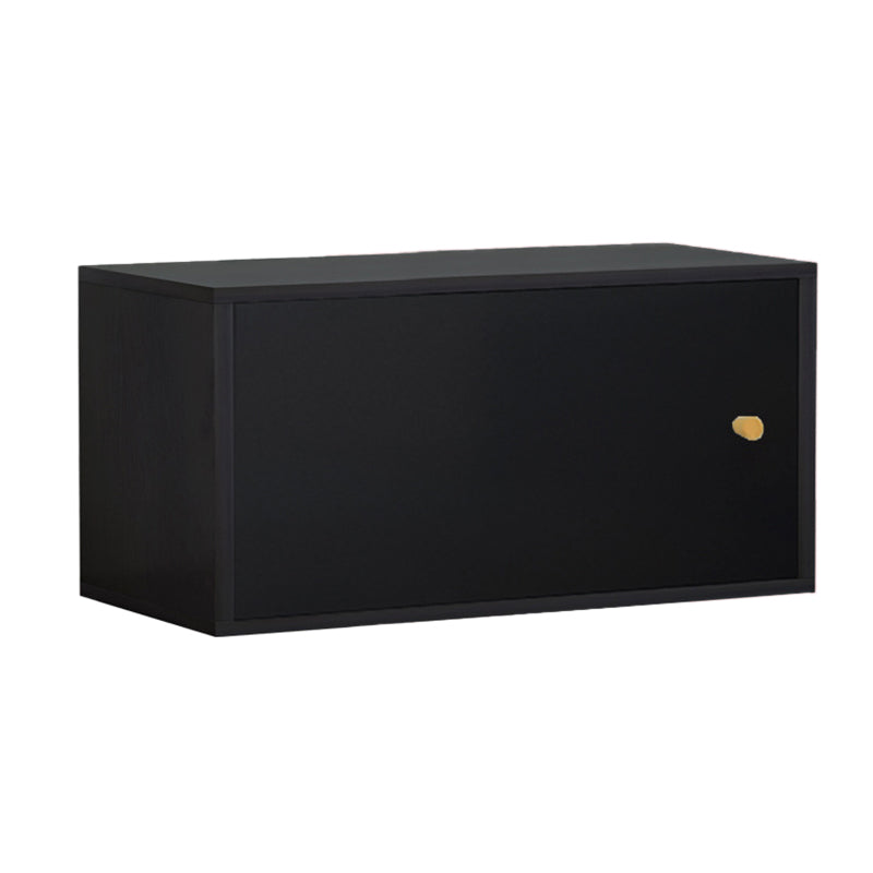 Scandinavian Standard Bookcase Engineered Wood Closed Back with Cabinets