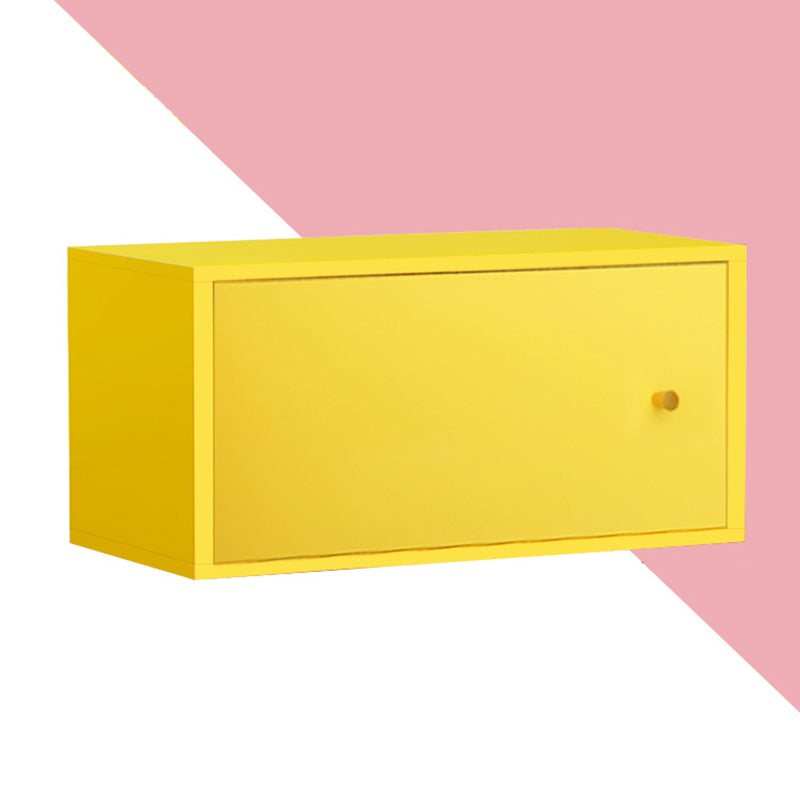 Scandinavian Standard Bookcase Engineered Wood Closed Back with Cabinets