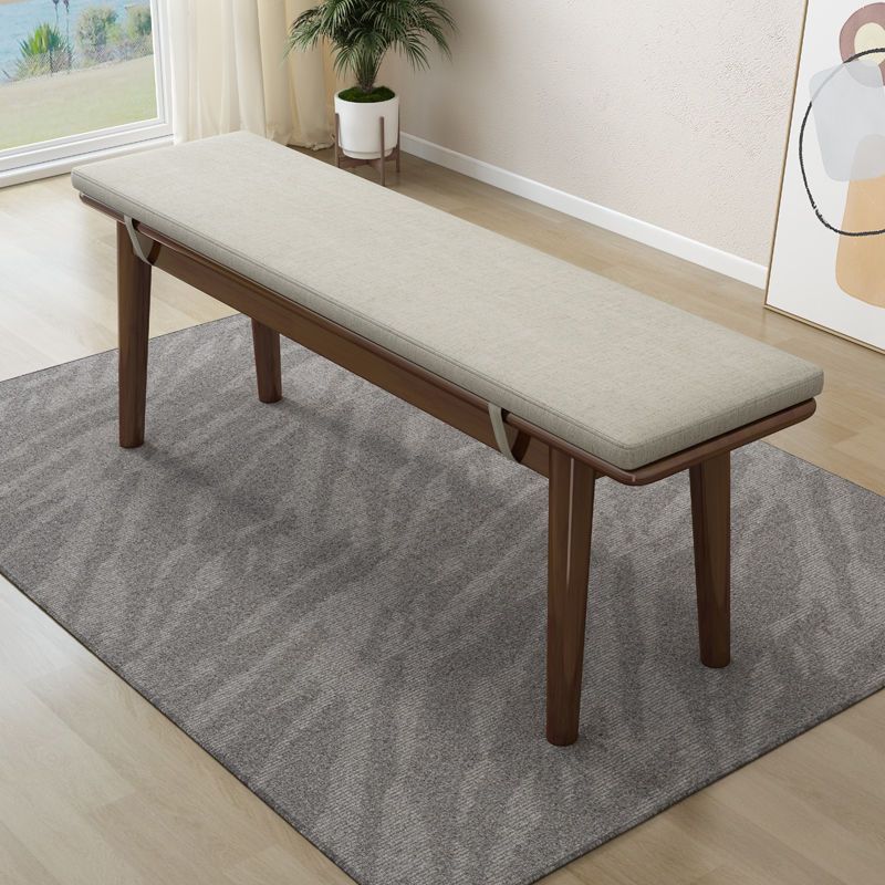Modern Entryway Bench Cushioned Wooden Seating Bench , 12" Width