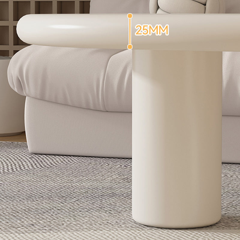 Modern Irregular Coffee Table 3 Legs Cocktail Table Set in White