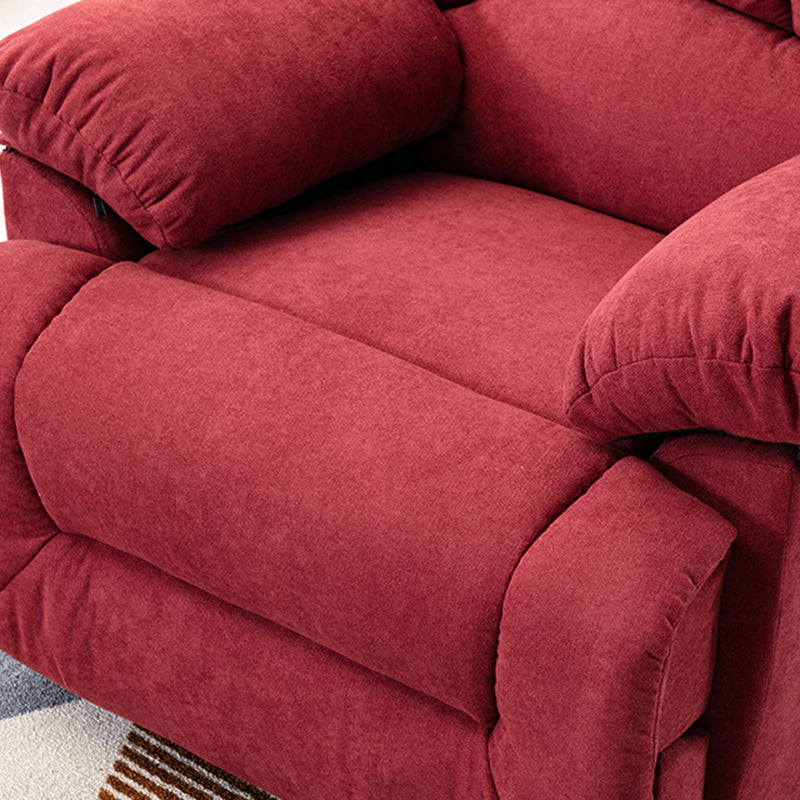 Contemporary Fabric Home Theater Recliner Power/Manual Rocking Recliner