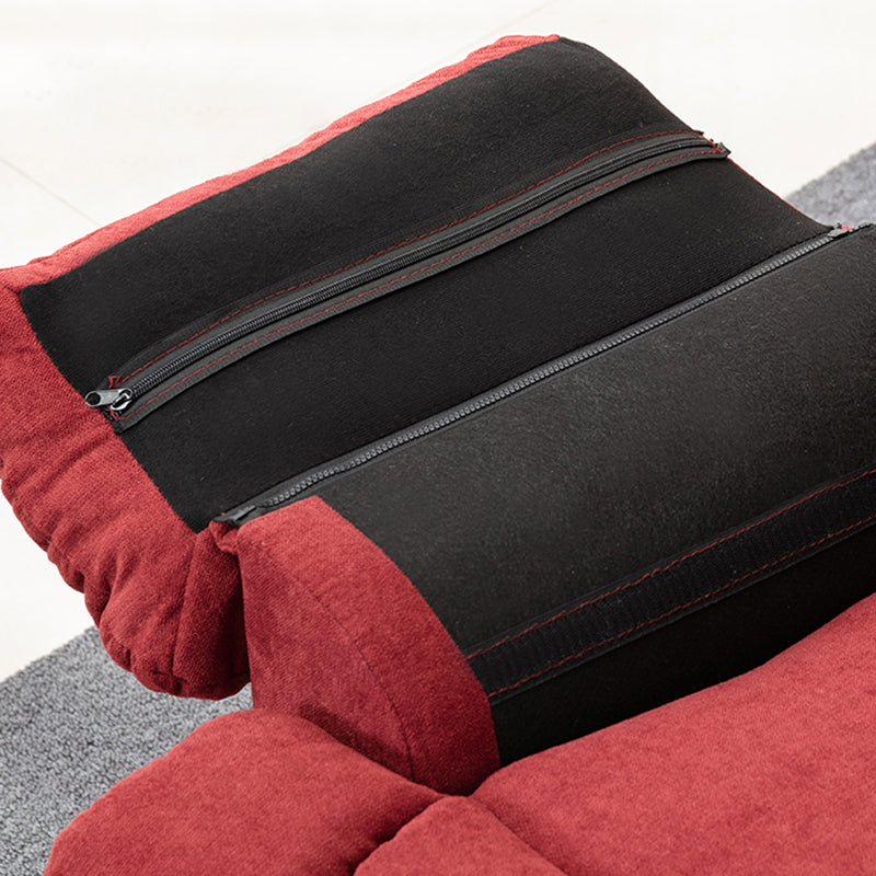 Contemporary Fabric Home Theater Recliner Power/Manual Rocking Recliner