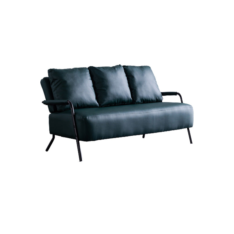 Contemporary Sofa with Bolster Pillows Metal with Four Legs Seating