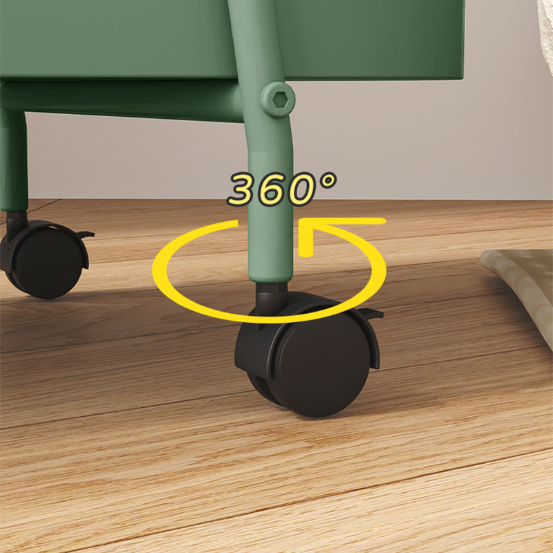 25.19" Tall Metal Side Table Oval 4 Legs Sofa Side Accent Table