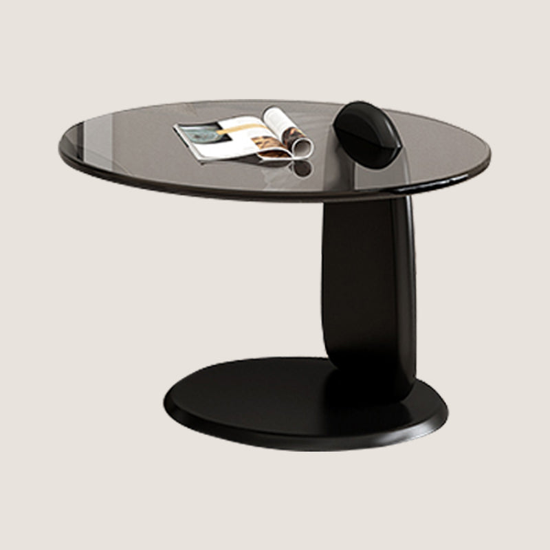 Glass Top Coffee Table Contemporary 3 Legs Coffee Cocktail Table