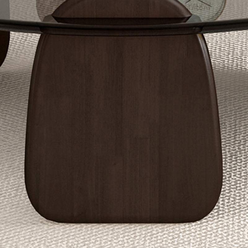 Glass Top Coffee Table Contemporary 3 Legs Coffee Cocktail Table