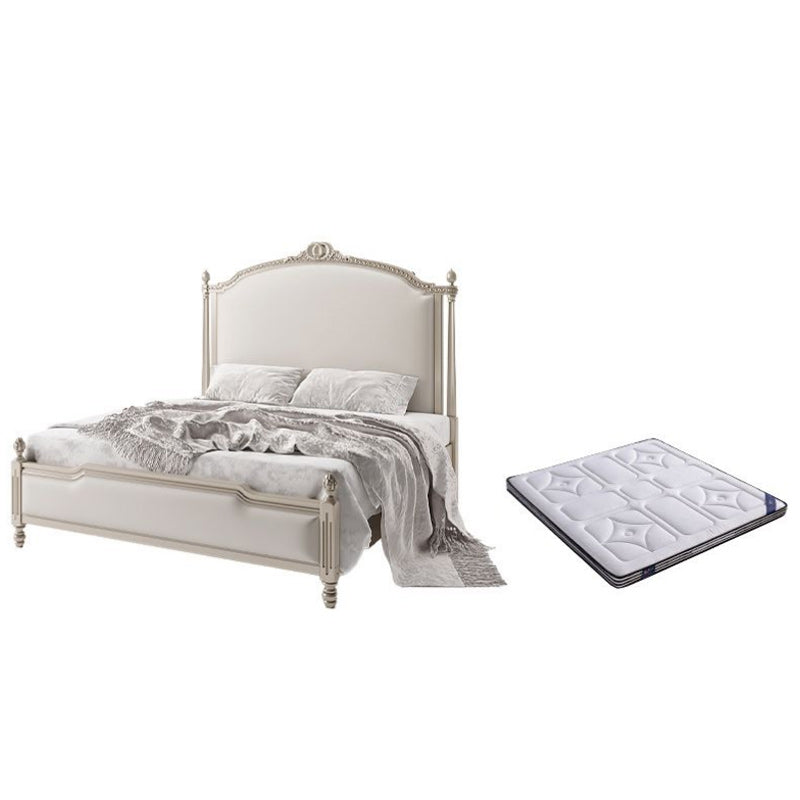 Genuine Leather Upholstered StandardBed 63" H Panel Bed with Lift Up Storage