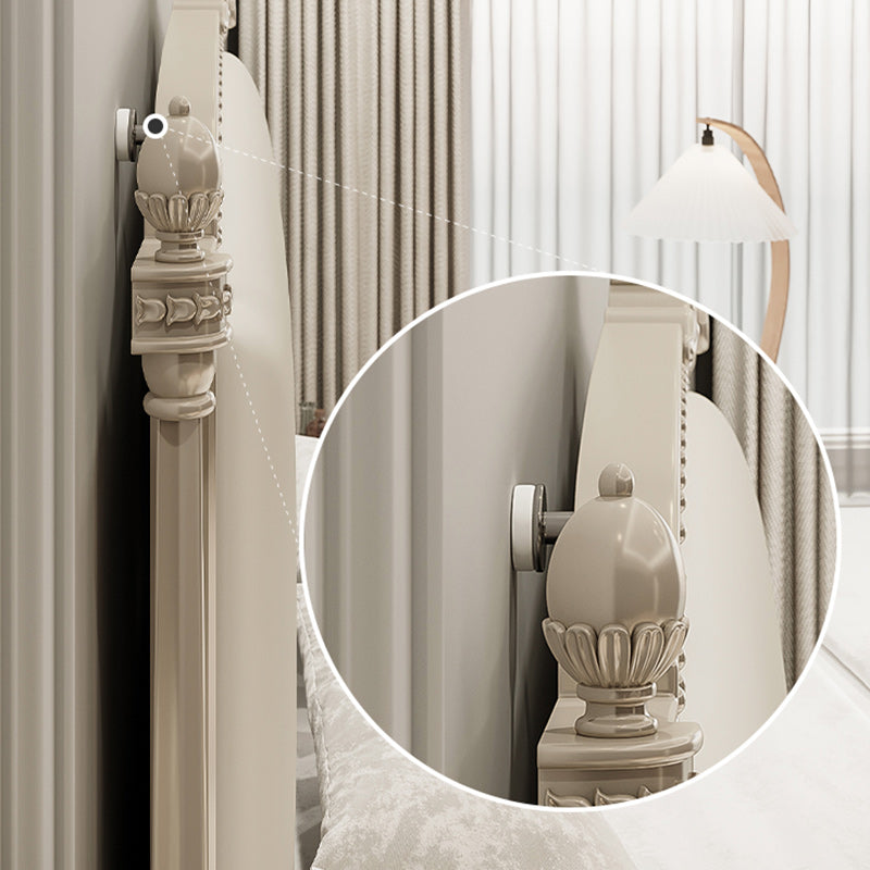 Genuine Leather Upholstered StandardBed 63" H Panel Bed with Lift Up Storage