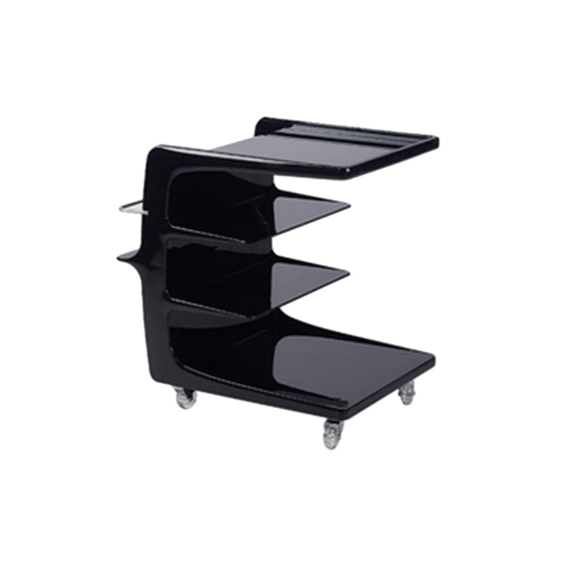 Modern Acrylic Sofa Side Accent Table 21.65" High End Table with Storage