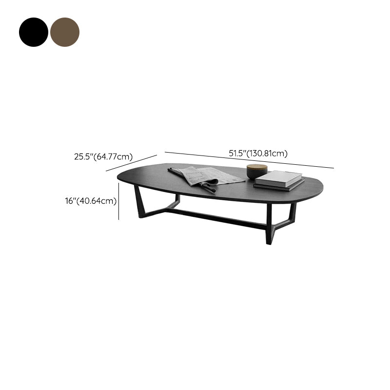 Contemporary Trestle Coffee Table Solid Wood Coffee Cocktail Table