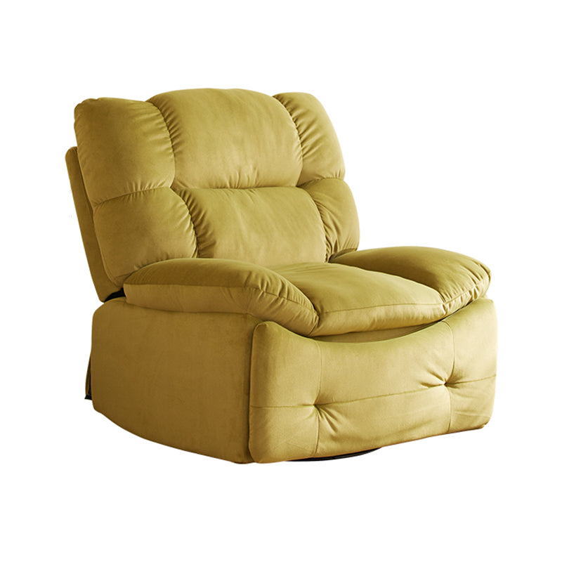 Contemporary Fabric Recliner Tufted Standard Recliner with Adjustable Headrest