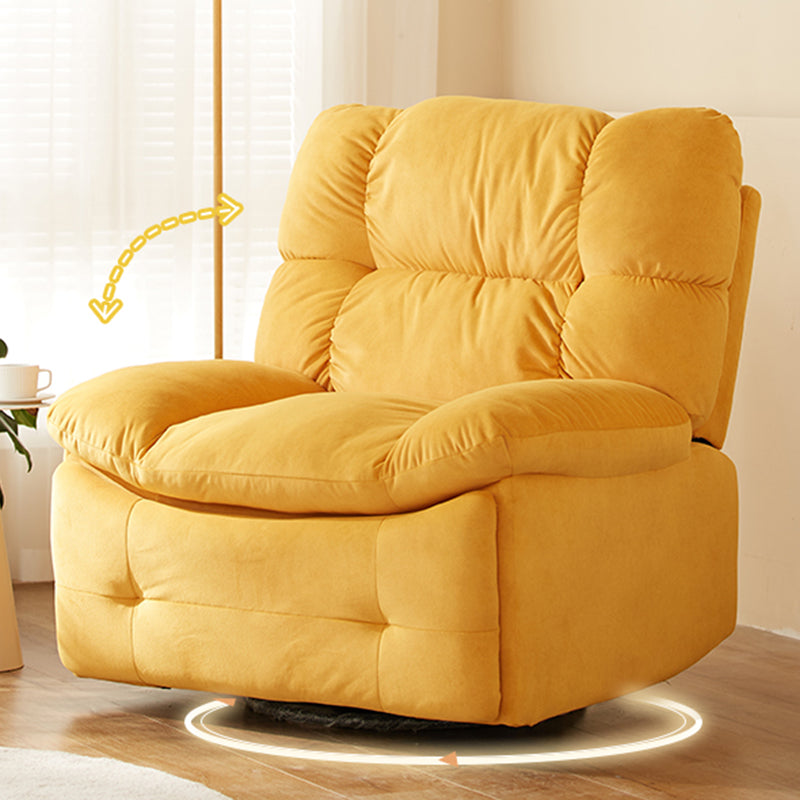 Contemporary Fabric Recliner Tufted Standard Recliner with Adjustable Headrest