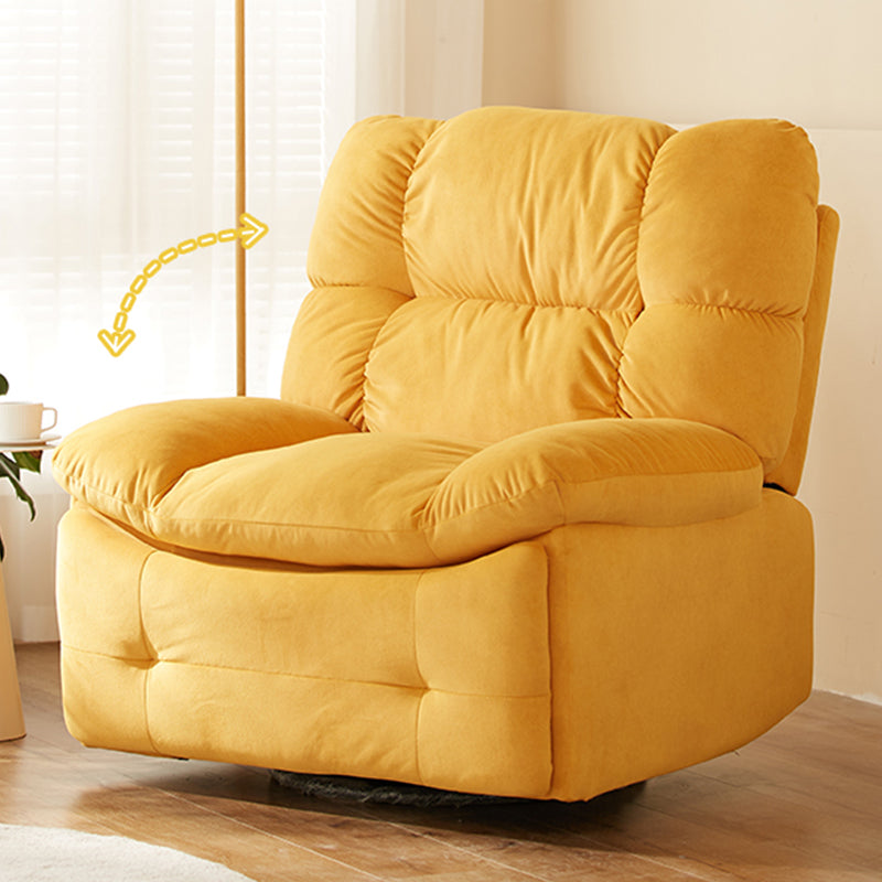 Contemporary Fabric Recliner Tufted Standard Recliner with Adjustable Headrest