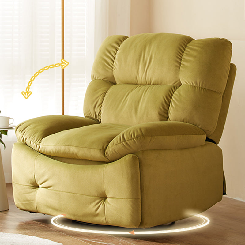 Contemporary Fabric Recliner Tufted Standard Recliner with Adjustable Headrest