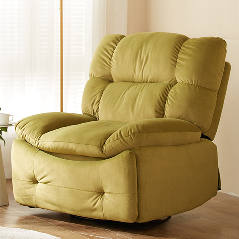 Contemporary Fabric Recliner Tufted Standard Recliner with Adjustable Headrest